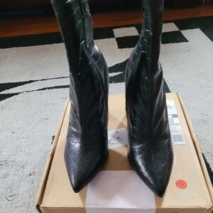 Journee Collection, croco embossed boot.